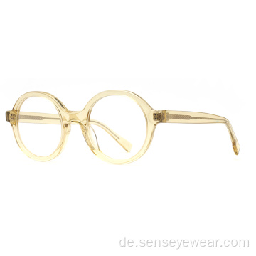 Vintage Round Design Unisex Acetat optische Rahmenbrille